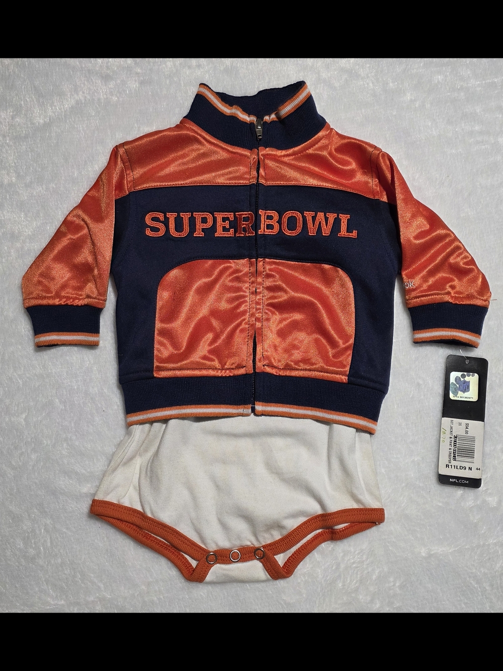 Reebok Baby Super Bowl Set - White, Navy & Orange